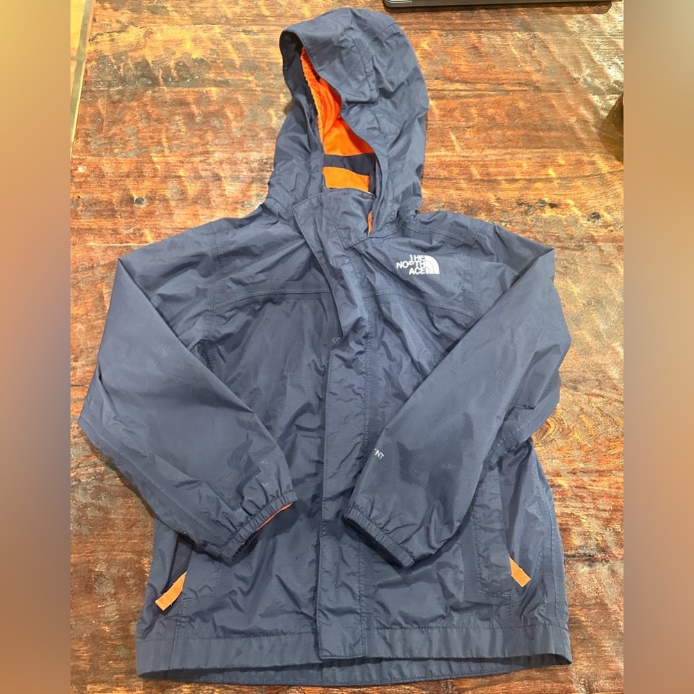 The North Face Kids Blue and Orange Raincoat size 5
